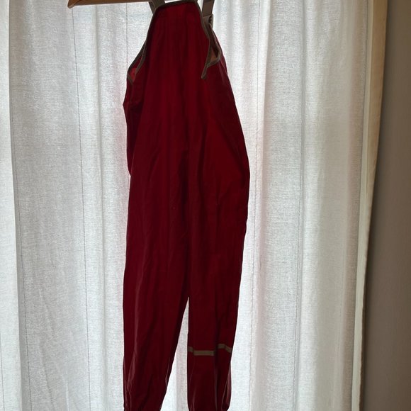 Swedish ABEKO kids rain overalls in Red, size 110/116 (5-6y) - Picture 2 of 5